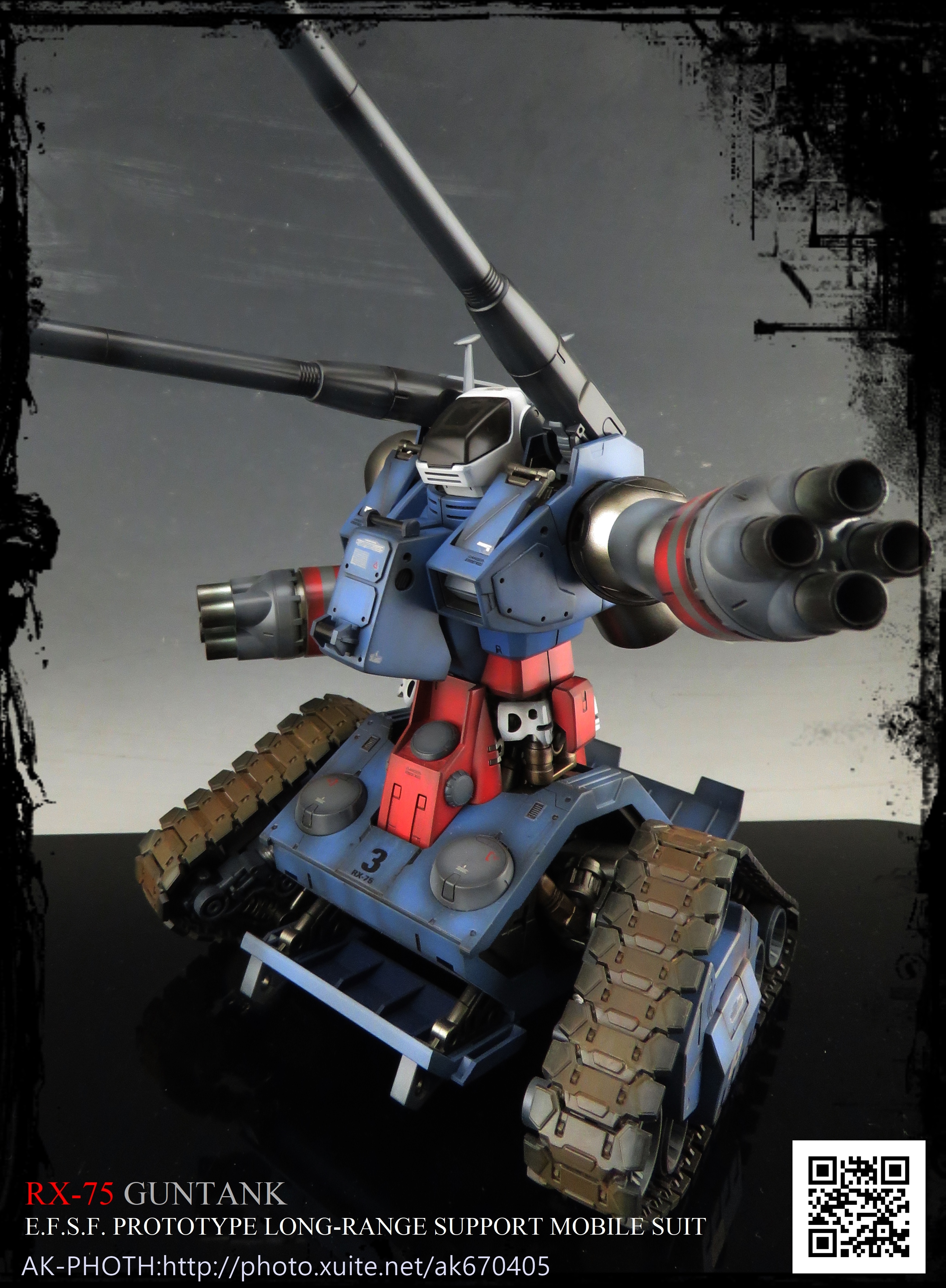 AK model 】MG RX-75 GUNTANK鋼坦克修改塗裝現貨完成品| 露天市集| 全